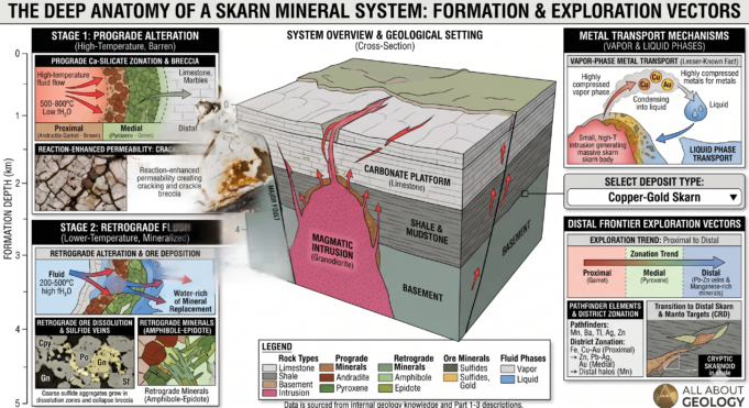 Skarn Deposits: 3 Key Stages of Metasomatic Ore Formation - ALL ABOUT ...