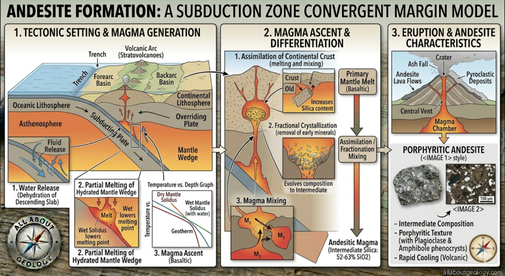 Andesite formation