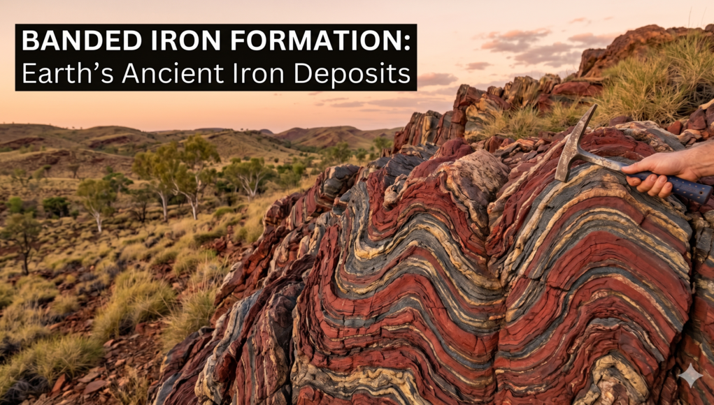 Iron banded formation deposits
