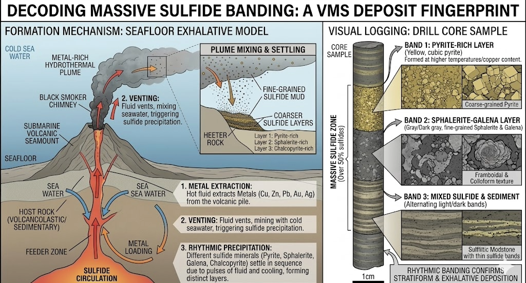Massive sulfide banding