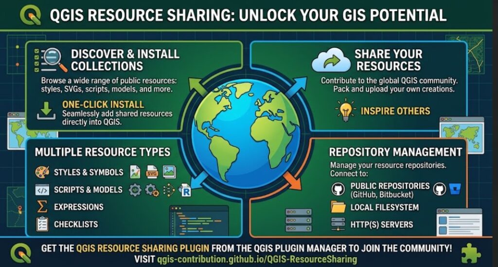 QGIS Resource Sharing geological structural symbology library