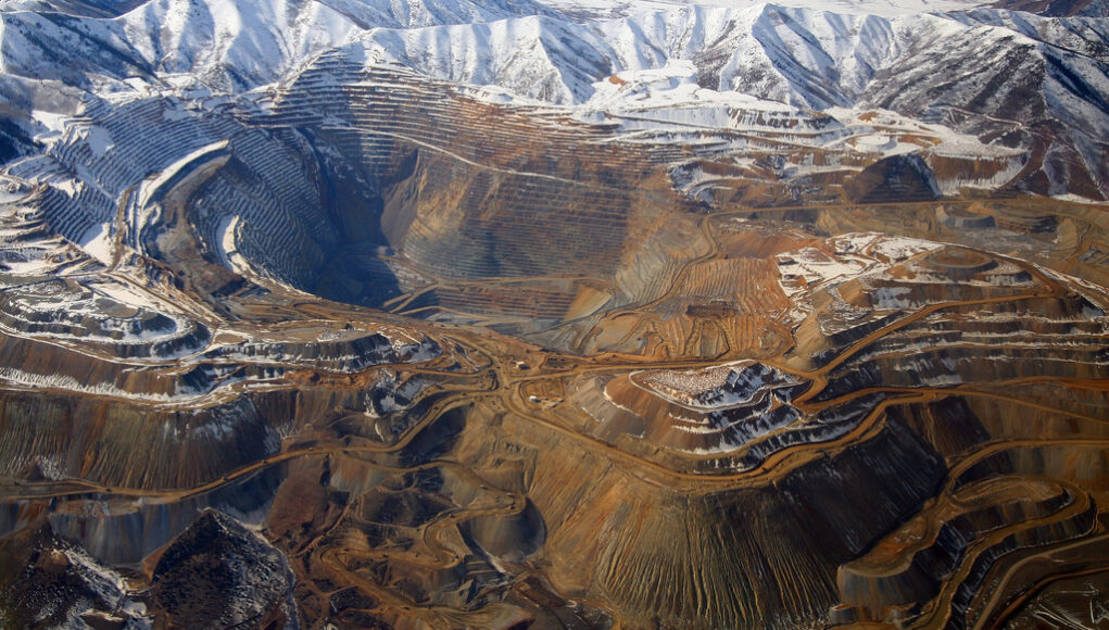Bingham Canyon porphyry copper mine open pit Utah USA